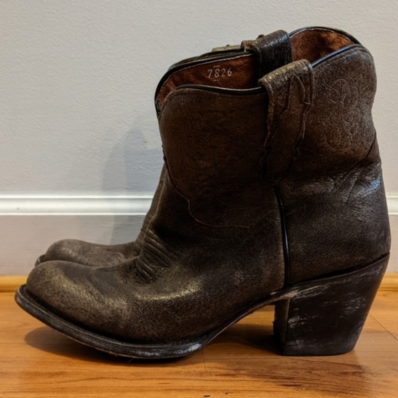 Dan Post Distressed Brown Leather Boots Size 7.5M - Picture 7 of 8